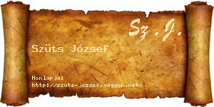 Szüts József névjegykártya