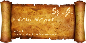 Szüts József névjegykártya
