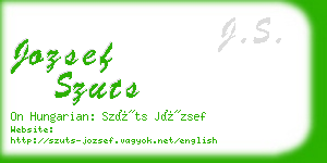 jozsef szuts business card